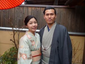 京都に留学中の蔡さんカップル
